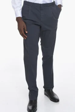 Sale ID Pantaloni Chino in Cotone Stretch con Vita Regolabile Uomo Pantaloni