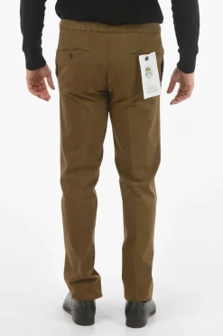 Clearance ID Pantaloni Chino in Cotone Stretch con Passanti Uomo Pantaloni