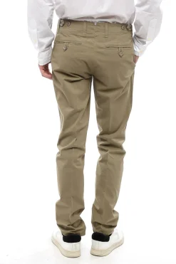 Best ID Pantaloni Chino in Misto Cotone con Passanti Uomo Pantaloni