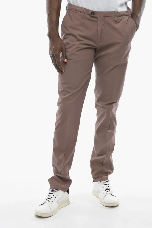 Clearance ID Pantaloni in Cotone Stretch Uomo Pantaloni