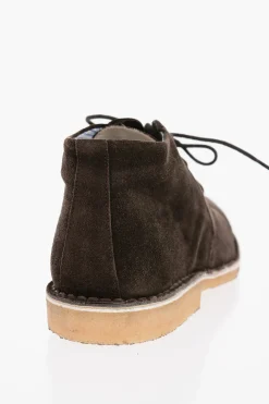 Best ID Polacchine in Suede con Suola a Contrasto Uomo Stringate