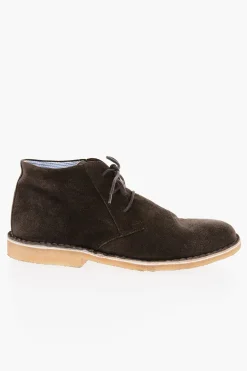 Best ID Polacchine in Suede con Suola a Contrasto Uomo Stringate