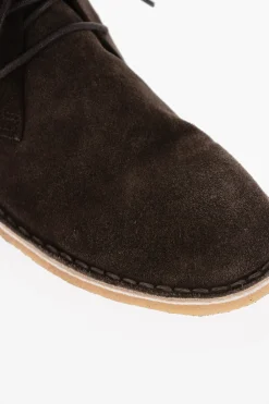 Best ID Polacchine in Suede con Suola a Contrasto Uomo Stringate