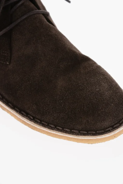 Best ID Polacchine in Suede con Suola a Contrasto Uomo Stringate