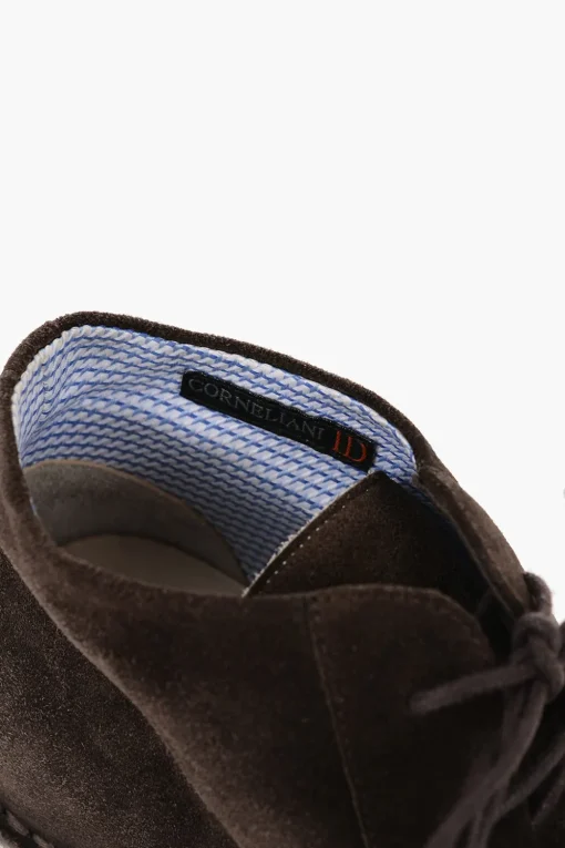 Best ID Polacchine in Suede con Suola a Contrasto Uomo Stringate