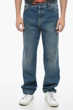 Jeans 5 Tasche Regular Fit in Denim Stone Wash 19cm>Marcelo Burlon Discount