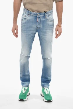 Clearance Jeans 5 Tasche Skater Fit con Strappi 16cm Uomo Jeans