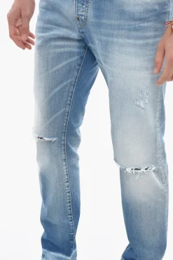 Clearance Jeans 5 Tasche Skater Fit con Strappi 16cm Uomo Jeans