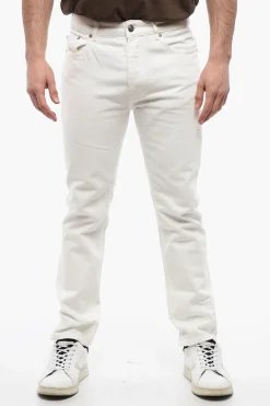 Hot Jeans 5 Tasche Slim Fit con Passanti 18cm Uomo Jeans