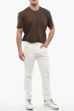 Hot Jeans 5 Tasche Slim Fit con Passanti 18cm Uomo Jeans