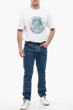 New Jeans 5 Tasche Slim Fit con Passanti 18cm Uomo Jeans