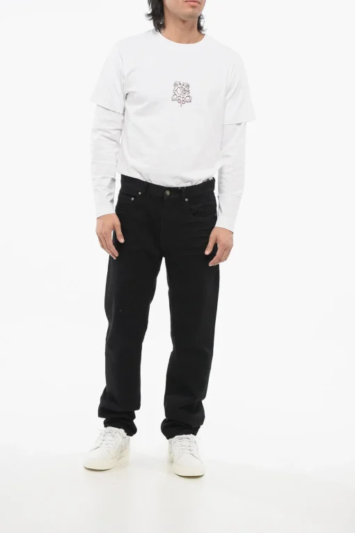 Online Jeans 5 Tasche Slim Fit con Passanti 21cm Uomo Jeans