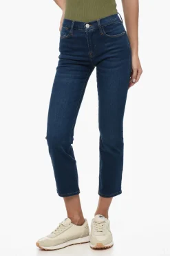 Jeans a Gamba Dritta e Vita Alta 17,5cm>Frame Online