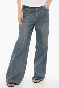 Jeans a Gomaba Larga con Cuciture a Vista 30cm>Paterson Clearance