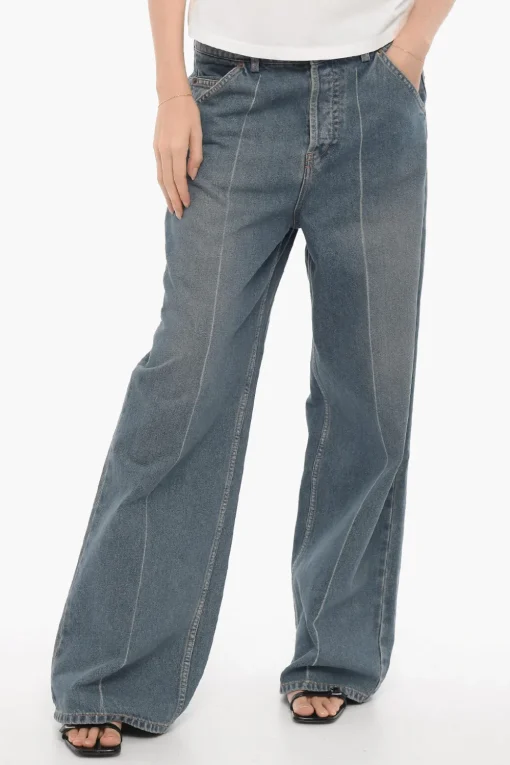 Jeans a Gomaba Larga con Cuciture a Vista 30cm>Paterson Clearance