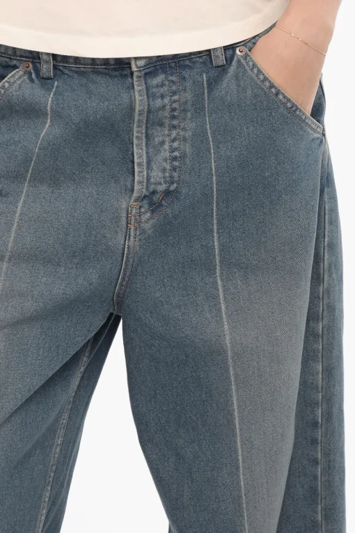 Jeans a Gomaba Larga con Cuciture a Vista 30cm>Paterson Clearance