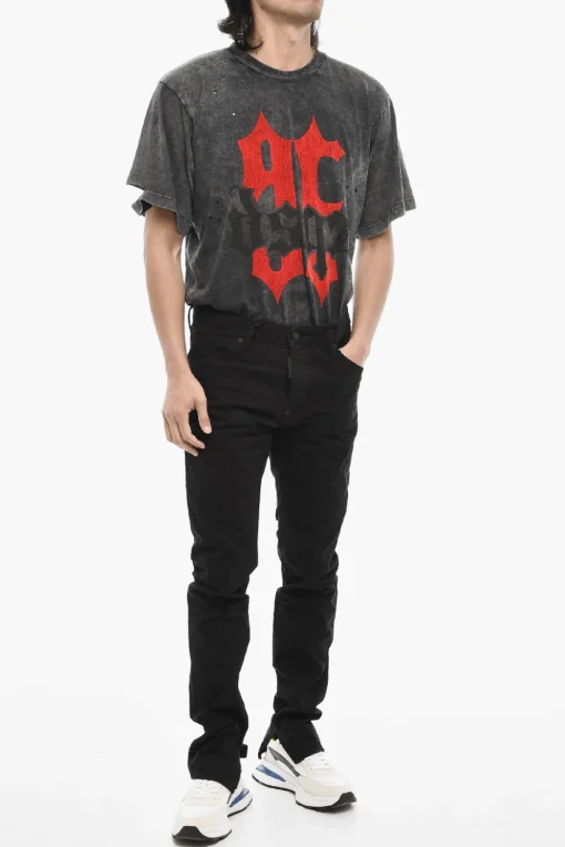Jeans A Lavaggio Scuro ICON Con Dettaglio in Metallo>Dsquared2 Outlet