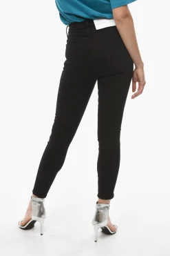 New Jeans a Lavaggio Scuro Skinny Fit e Vita Alta 13cm Donna Jeans
