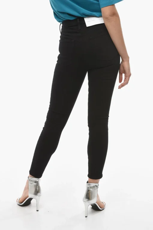 New Jeans a Lavaggio Scuro Skinny Fit e Vita Alta 13cm Donna Jeans