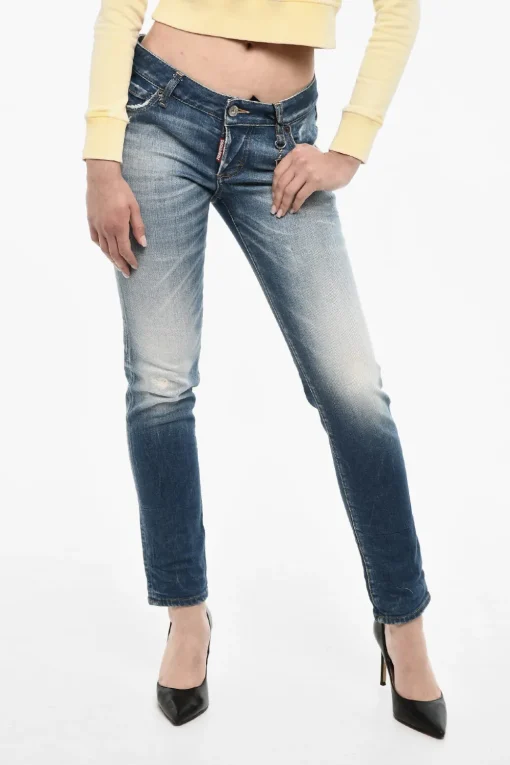 Discount Jeans a Tinta Unita Con Charm Donna Jeans