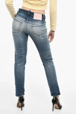 Discount Jeans a Tinta Unita Con Charm Donna Jeans