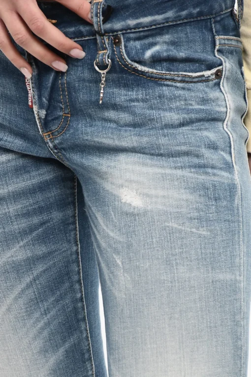 Discount Jeans a Tinta Unita Con Charm Donna Jeans