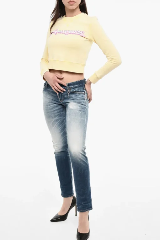 Discount Jeans a Tinta Unita Con Charm Donna Jeans