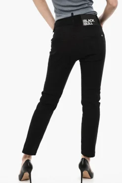 Jeans A Vita Alta Effetto Distressed>Dsquared2 Fashion
