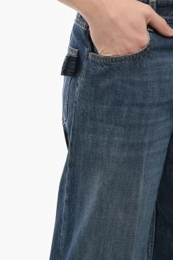 Jeans Baggy Cropped Fit con Risvolto 26cm></noscript>Bottega Veneta Discount