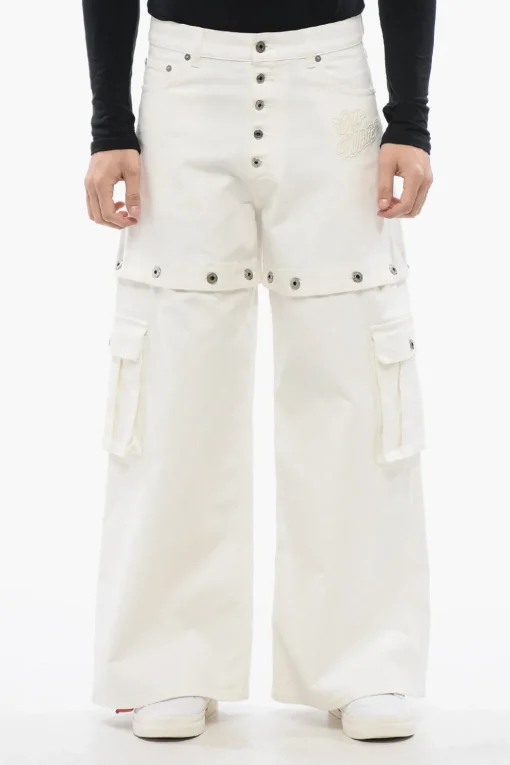 Jeans Baggy Fit Con Logo Ricamato>Off-White Online