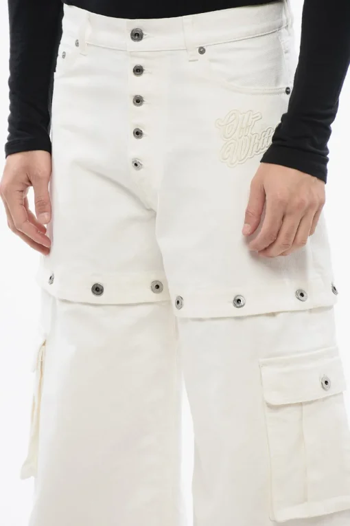 Jeans Baggy Fit Con Logo Ricamato>Off-White Online
