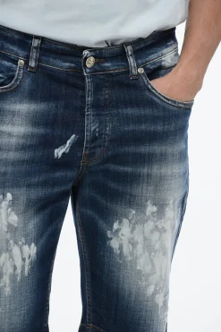Sale Jeans Bermuda Regular Fit Effetto Bleached Uomo Jeans
