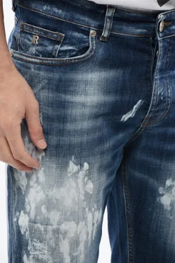 Sale Jeans Bermuda Regular Fit Effetto Bleached Uomo Jeans