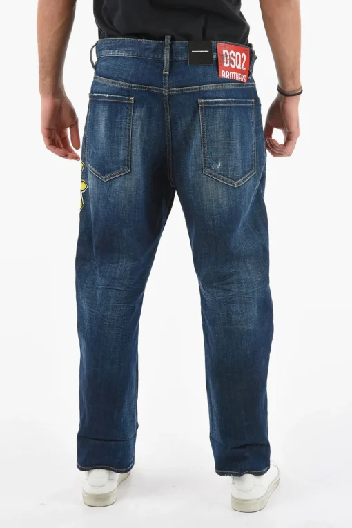 Jeans BIG BROTHER Tapered Fit con Stampa Logo Multicolor 19cm>Dsquared2 New