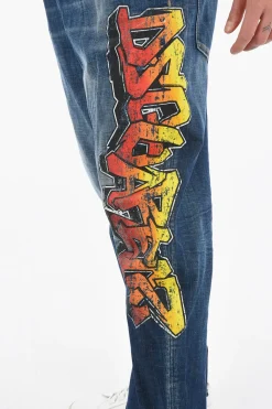Jeans BIG BROTHER Tapered Fit con Stampa Logo Multicolor 19cm></noscript>Dsquared2 New