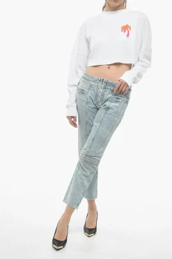 Hot Jeans Biker Fit LOMA A Vita Alta Donna Jeans