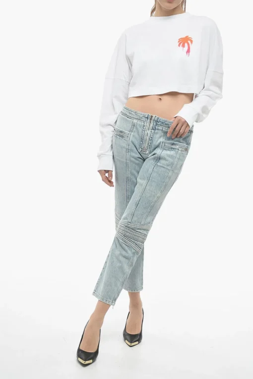 Hot Jeans Biker Fit LOMA A Vita Alta Donna Jeans