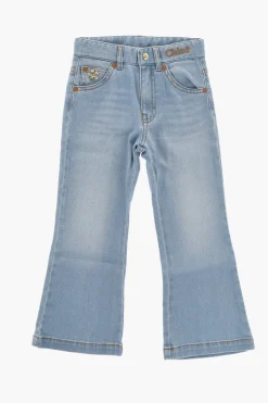 Jeans Boot Cut con Dettagli Dorati>Chloe Kids Best