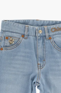 Jeans Boot Cut con Dettagli Dorati>Chloe Kids Best