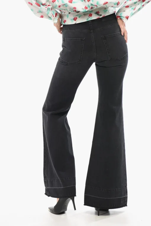 Jeans Bootcut Stone Washed con Dettagli Chain 33cm>Stella McCartney Hot