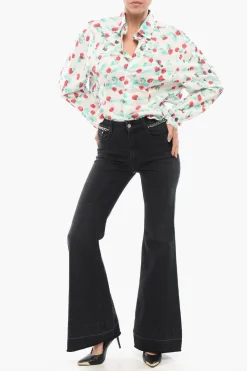 Jeans Bootcut Stone Washed con Dettagli Chain 33cm></noscript>Stella McCartney Hot