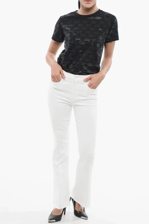 Jeans Bootcut THE WEEKENDER FRAY in Denim Stretch 25cm>Mother Discount