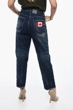 Jeans Boston con Effetto Distressed 20cm>Dsquared2 Best