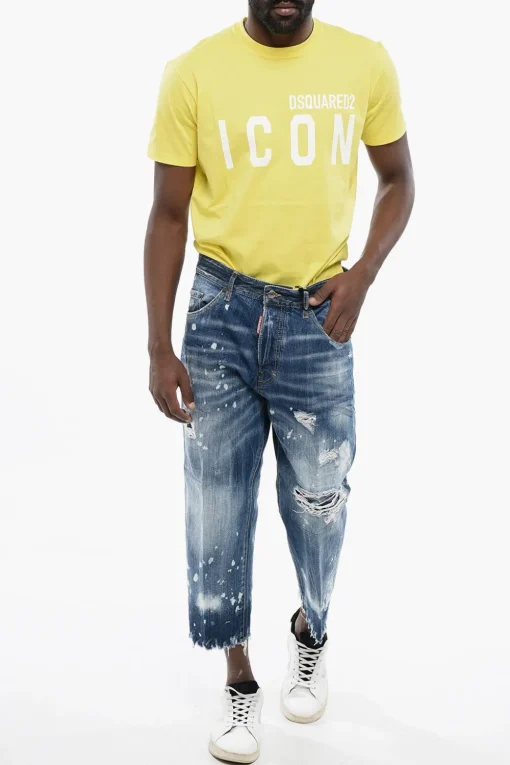 Sale Jeans BOSTON Distressed a Lavaggio Chiaro Uomo Jeans