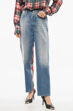 Clearance Jeans Boston Fit con Retro in Tweed Fantasia 19cm Donna Jeans