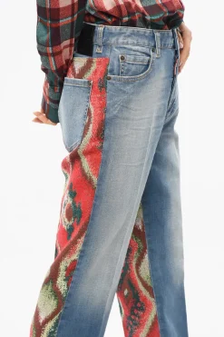 Clearance Jeans Boston Fit con Retro in Tweed Fantasia 19cm Donna Jeans