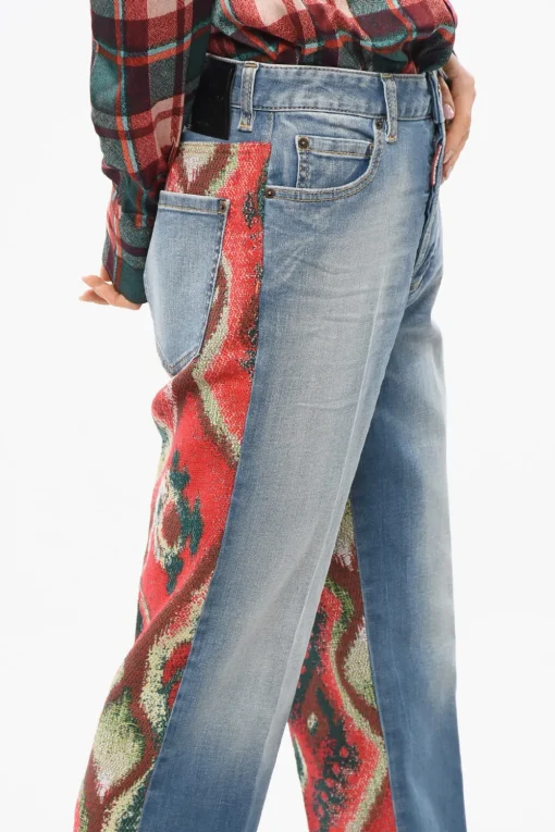 Clearance Jeans Boston Fit con Retro in Tweed Fantasia 19cm Donna Jeans