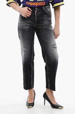 Best Jeans Boston Fit in Denim Distressed 18cm Donna Jeans