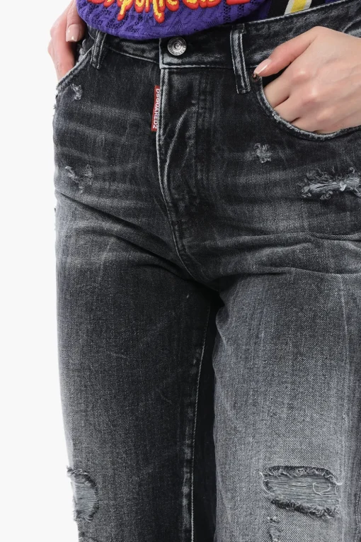 Best Jeans Boston Fit in Denim Distressed 18cm Donna Jeans