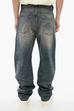 Clearance Jeans Boyfriend Fit in Denim Lavaggio Vintage 23cm Uomo Jeans